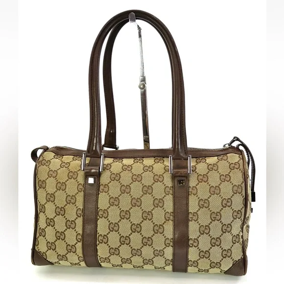 Gucci Beige and Brown Monogram Tote - Picture 1 of 16